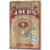 WinCraft SAN FRANCISCO 49ERS WOOD SIGNS - 1/2" THICK 15" X 24"