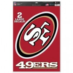 WinCraft San Francisco 49ers 11" X 17" Multi Use Decals - Auto, Walls, Windows, Cornhole