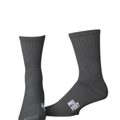 Profeet Pro Feet 385 Colored Crew Socks -- Graphite