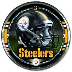 WinCraft Pittsburgh Steelers Chrome Plated Clock