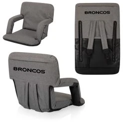 Picnic Time Denver Broncos Ventura Portable Reclining Stadium Seat