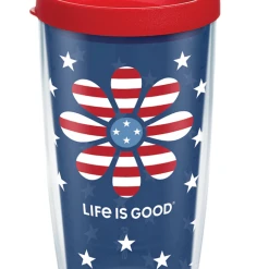 Tervis Life Is Good® - Daisy Stars And Stripes Wrap With Travel Lid