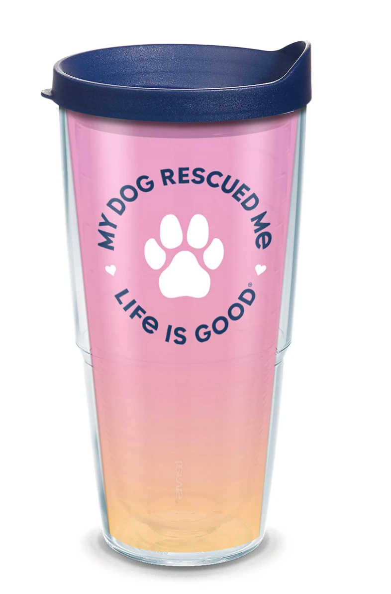 Tervis Life Is Good® - Dog Rescued Me Wrap With Travel Lid