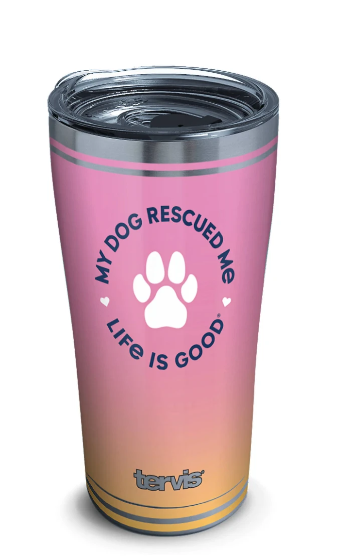 Tervis Life Is Good® - Dog Rescued Me Stainless Steel With Slider Lid