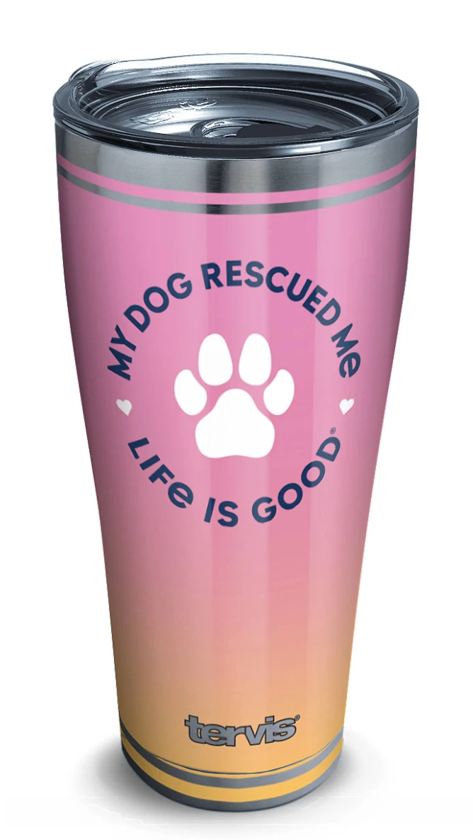 Tervis Life Is Good® - Dog Rescued Me Stainless Steel With Slider Lid - Image 2
