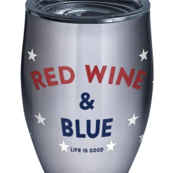 Tervis Life Is Good® - Red Wine And Blue Stainless Steel With Slider Lid