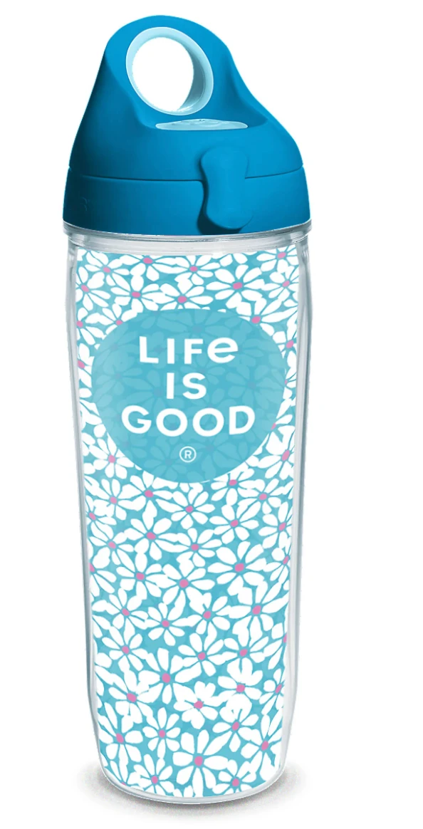 Tervis Life Is Good® - Small Daisies Wrap With Water Bottle Lid
