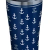 Tervis Life Is Good® - Navy Anchor Pattern Stainless Steel With Slider Lid