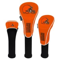 WinCraft Cleveland Browns Golf Headcovers Set Of 3