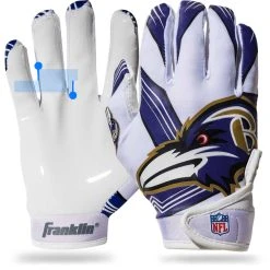 Franklin Baltimore Ravens Youth Receiver Gloves