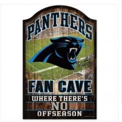WinCraft Carolina Panthers Wood Sign 11" X 17" 1/4" Thick