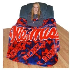 COLLEGE COVERS NCAA Ole Miss Rebels Huge Raschel Throw Blanket