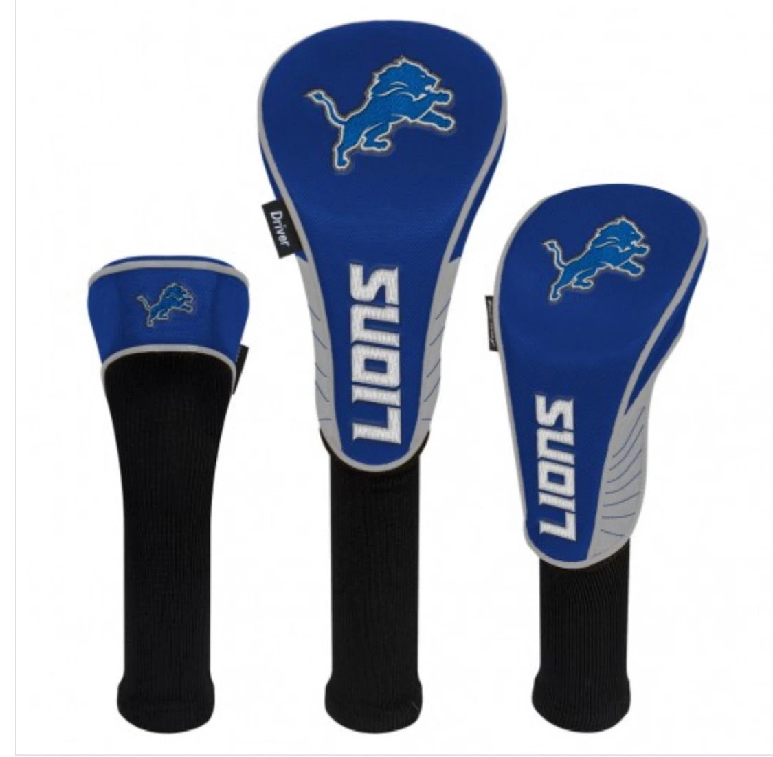 AtlanticCoastSports Detroit Lions Set Of 3 Golf Head Covers