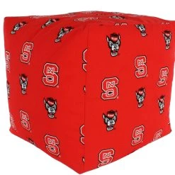 COLLEGE COVERS North Carolina State Wolfpack Cushion Cube Pouf
