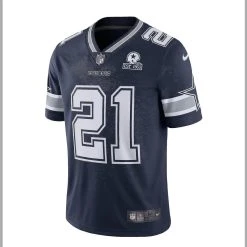 Dallas Cowboys Ezekiel Elliott #21 Nike 1960 Navy Vapor Limited Jersey