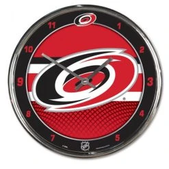 WinCraft Carolina Hurricanes Crome Wall Clock 12.75”