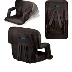 Picnic Time Carolina Panthers Ventura Portable Reclining Stadium Seat