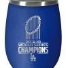 AtlanticCoastSports Los Angeles Dodgers MLB 2020 World Series Champion 10 Oz. BLUSH Wine Tumbler
