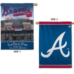 WinCraft Atlanta Braves 2 Sided Vertical Flag 28” X 40”
