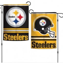 WinCraft Pittsburgh Steelers2 SIded Garden Flag 12.5" X 18"