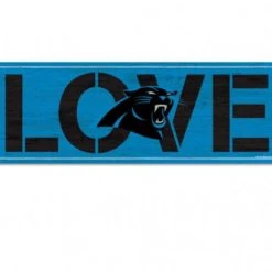 WinCraft Carolina Panthers Wood Sign 8"x 23" 1/4"