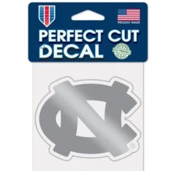 AtlanticCoastSports NORTH CAROLINA, UNIVERSITY OF SILVER DECAL METALLIC 4" X 4"
