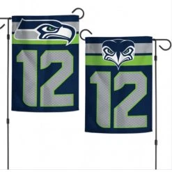 WinCraft Seattle Seahawks 12th Man 2 SIded Garden Flag 12.5" X 18"