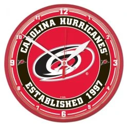 WinCraft Carolina Hurricanes Wall Clock 12.75”