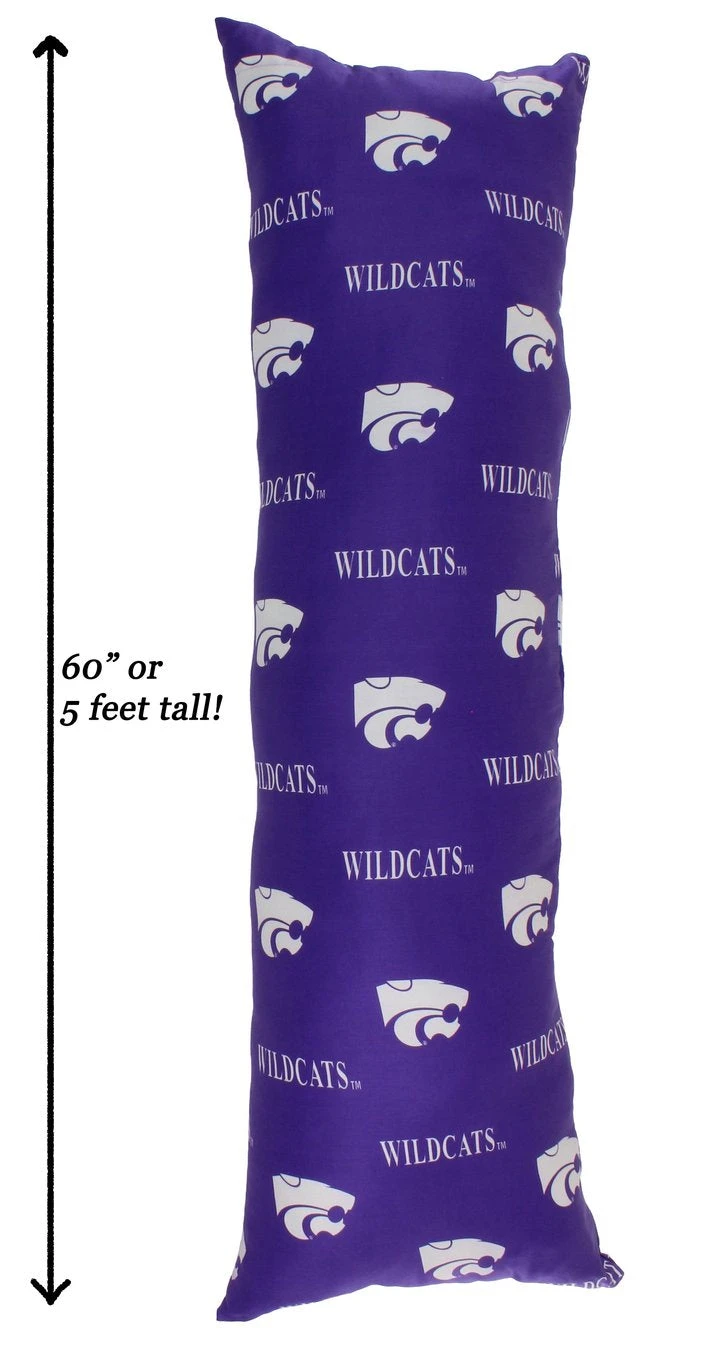 COLLEGE COVERS NCAA Kansas State Wildcats Printed Body Pillow