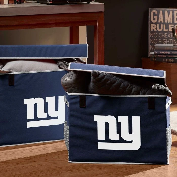 Franklin New York Football Giants Storage Footlocker Bins 4 Franklin New York Football Giants Storage Footlocker Bins - Image 2