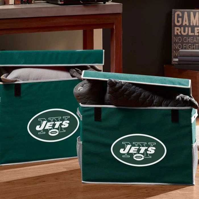 Franklin New York Jets Storage Footlocker Bins 4 Franklin New York Jets Storage Footlocker Bins - Image 2